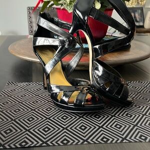 SEXY Black Strappy Heel sandal